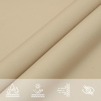 Zonnescherm Rechthoekig Oxford Stof Beige