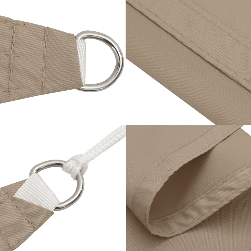 Zonnescherm Rechthoekig Oxford Stof Taupe