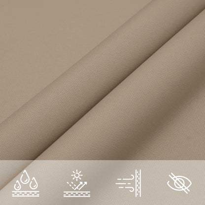Zonnescherm Rechthoekig Oxford Stof Taupe