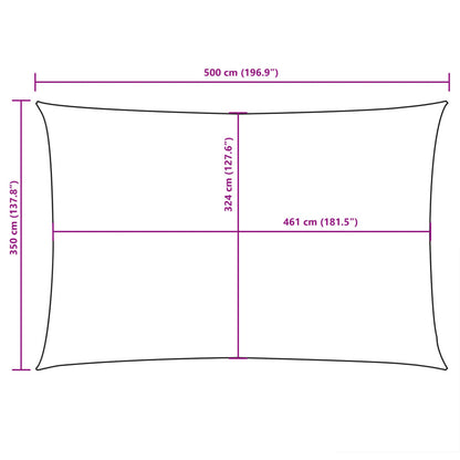 Zonnescherm Rechthoekig 3,5X5 M Oxford Stof Blauw