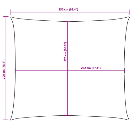 Schaduwdoek Rechthoekig 2X2,5 M Oxford Stof Geel