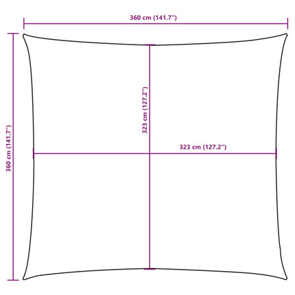 Zonnescherm Vierkant 3,6X3,6 M Oxford Stof Rood