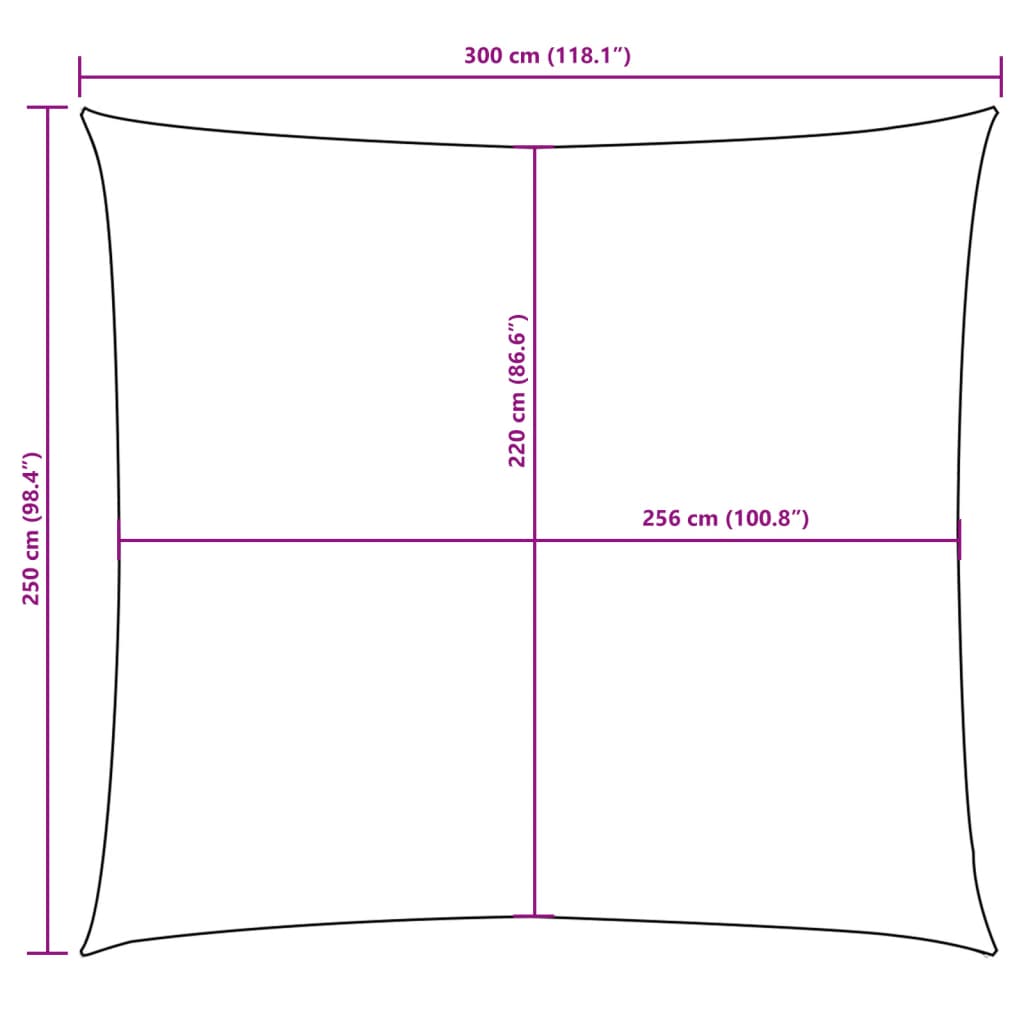 Zonnescherm Rechthoekig 2,5X3 M Oxford Stof Zwart