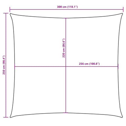 Zonnescherm Rechthoekig 2,5X3 M Oxford Stof Zwart