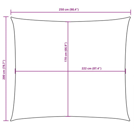 Zonnescherm Rechthoekig 2X2,5 M Oxford Stof Bruin