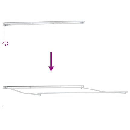 Zijde Frame 400 × 350 Cm Aluminium