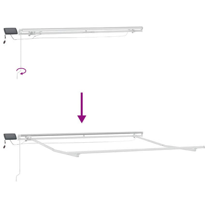 Zijde Frame Met Led-Striplichten 300 X 250 Cm Aluminium