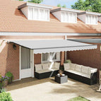 5 x 3 m / Antraciet / Elektrisch (met LED en weersensor)