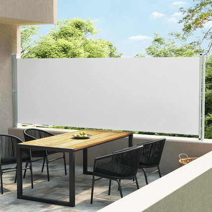 Tuinscherm Uittrekbaar 600X160 Cm Crème