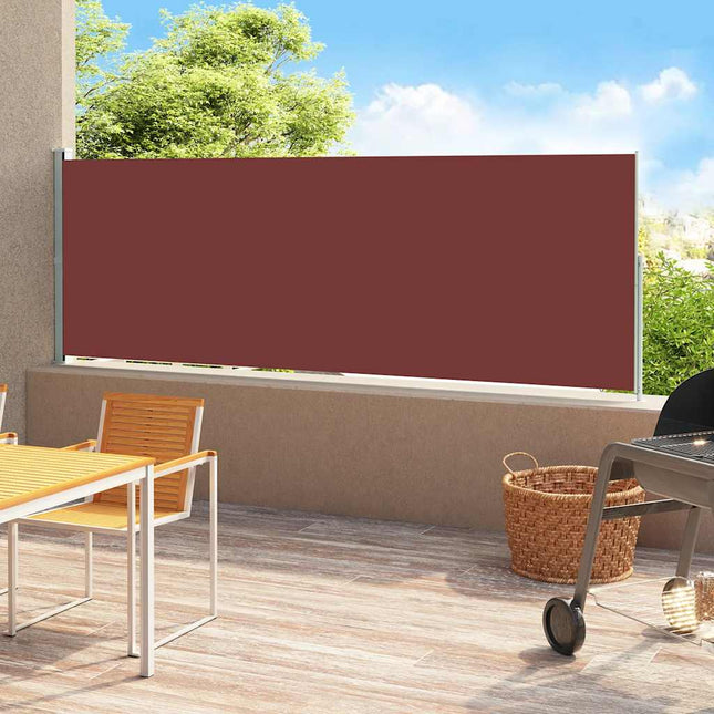 Tuinscherm Uittrekbaar Bruin