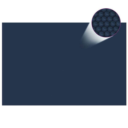 Zonne Pool Dek 110 Μm Vierkant Pe Zwart En Blauw