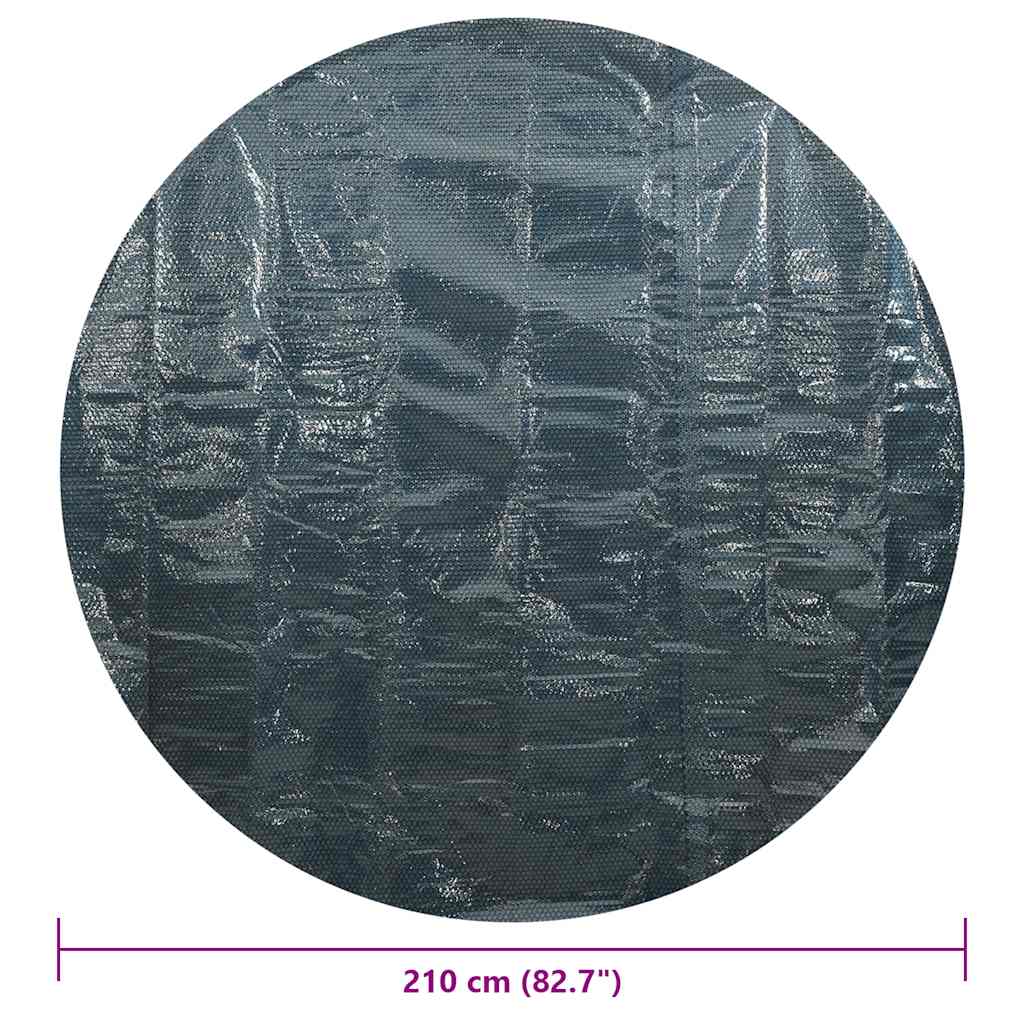 Zwembadfolie Solar Drijvend 210 Cm Pe Zwart En Blauw