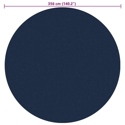 Zwembadfolie Solar Drijvend 356 Cm Pe Zwart En Blauw