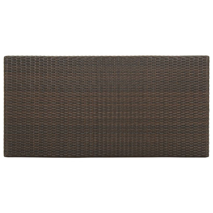Bartafel Met Opbergrek 120X60X110 Cm Poly Rattan