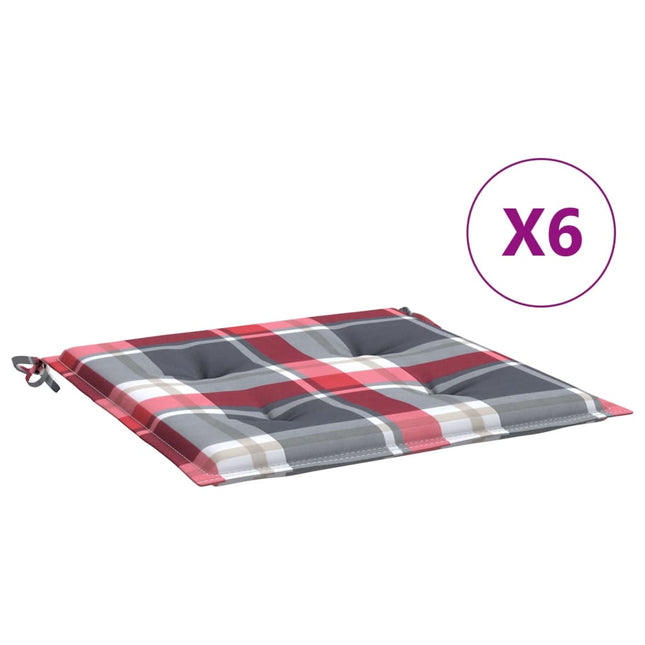 Tuinstoelkussens Oxford Stof Ruitpatroon Rood Rood Ruitpatroon