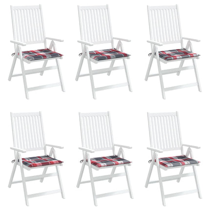 Tuinstoelkussens Oxford Stof Ruitpatroon Rood Rood Ruitpatroon