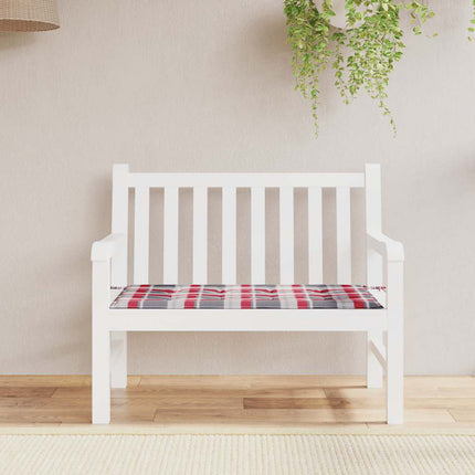 Tuinbankkussen Oxford Stof Ruitpatroon Rood Rood Ruitpatroon
