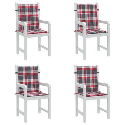Tuinstoelkussens Oxford Stof Ruitpatroon Rood