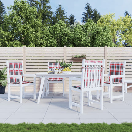 Tuinstoelkussens Oxford Stof Ruitpatroon Rood