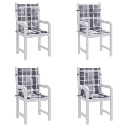 Tuinstoelkussens Oxford Stof Ruitpatroon Grijs