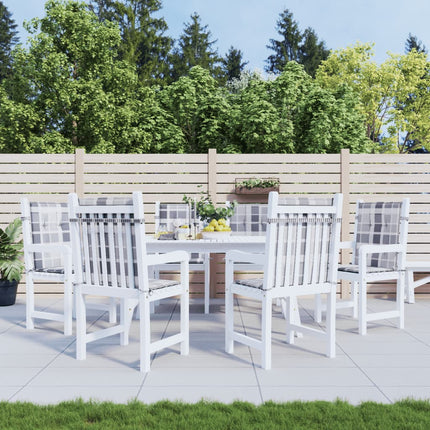 Tuinstoelkussens Oxford Stof Ruitpatroon Grijs