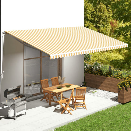 Luifeldoek Canvas Zonnebloem Geel En Wit