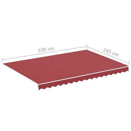 Vervangingsdoek Voor Luifel 3,5X2,5 M Bordeauxrood Wijnrood