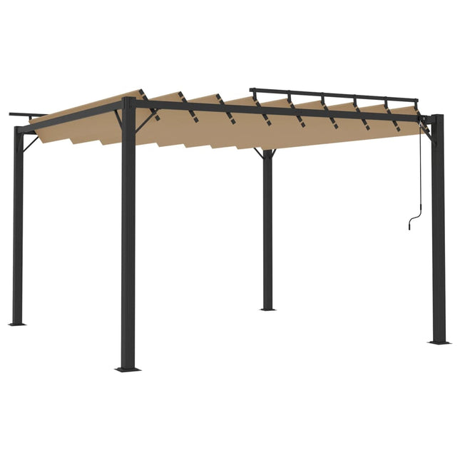 Prieel Met Lamellendak Stof En Aluminium