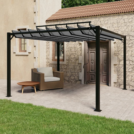 Prieel Met Lamellendak Stof En Aluminium