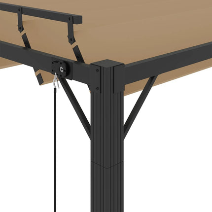 Prieel Met Lamellendak Stof En Aluminium
