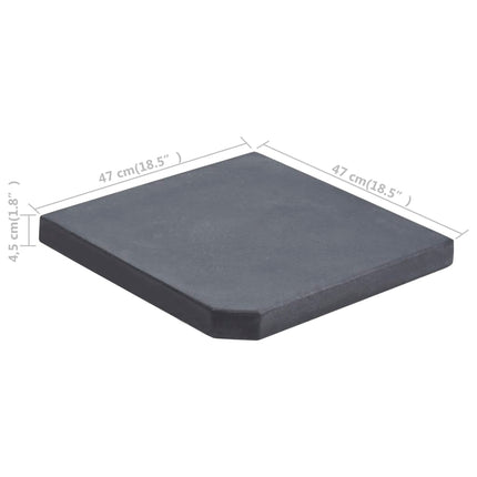 Parasolvoetplaat Vierkant 25 Kg Graniet