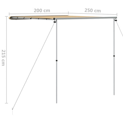 Luifel Voor Camper En Caravan 2X2,5X2,15 M Beige