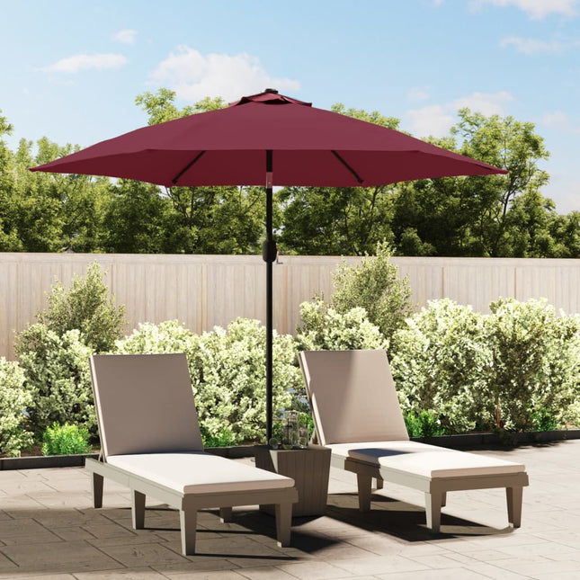 Parasol Met Metalen Paal 300 Cm Bordeaux