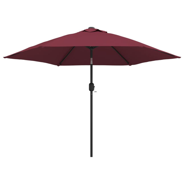 Parasol Met Led-Verlichting En Stalen Paal 300 Cm