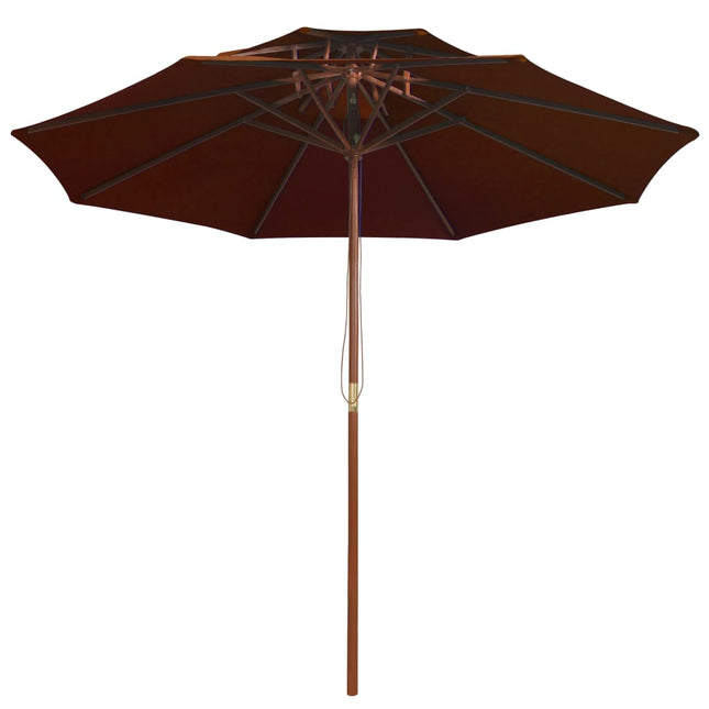 Parasol Dubbeldekker Met Houten Paal 270 Cm Kleurig