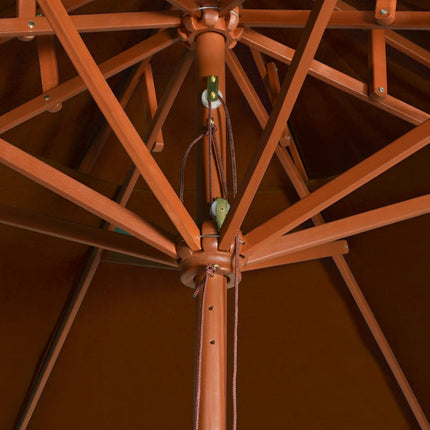 Parasol Dubbeldekker Met Houten Paal 270 Cm Kleurig