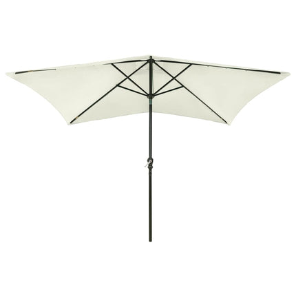 Parasol Met Led's En Stalen Paal 2X3 M Kleurig