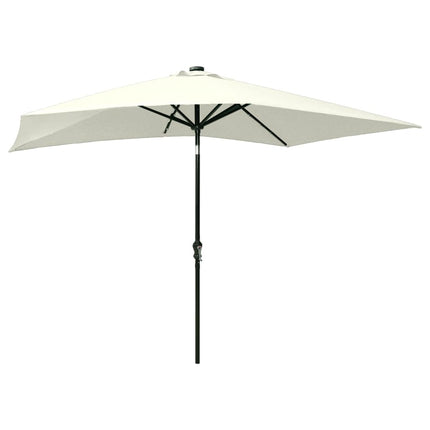 Parasol Met Led's En Stalen Paal 2X3 M Kleurig