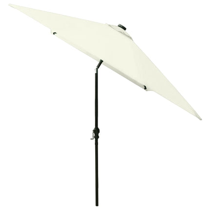 Parasol Met Led's En Stalen Paal 2X3 M Kleurig
