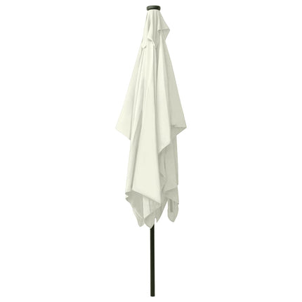 Parasol Met Led's En Stalen Paal 2X3 M Kleurig