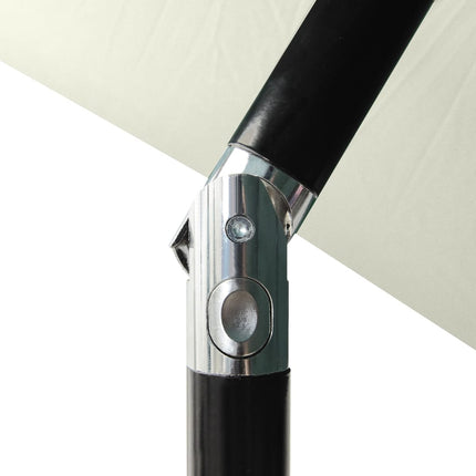Parasol Met Led's En Stalen Paal 2X3 M Kleurig