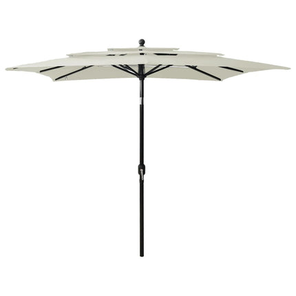 Parasol 3-Laags Met Aluminium Paal