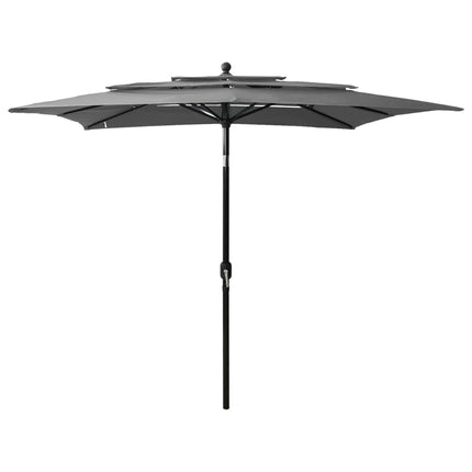 Parasol 3-Laags Met Aluminium Paal