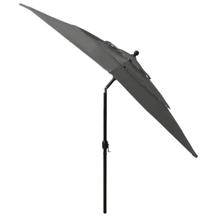 Parasol 3-Laags Met Aluminium Paal 2,5X2,5 M Kleurig