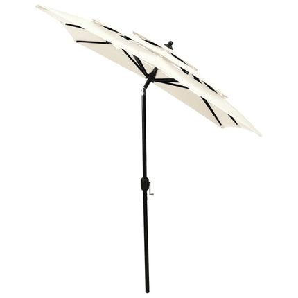 Parasol 3-Laags Met Aluminium Paal Kleurig