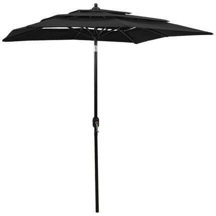 Parasol 3-Laags Met Aluminium Paal