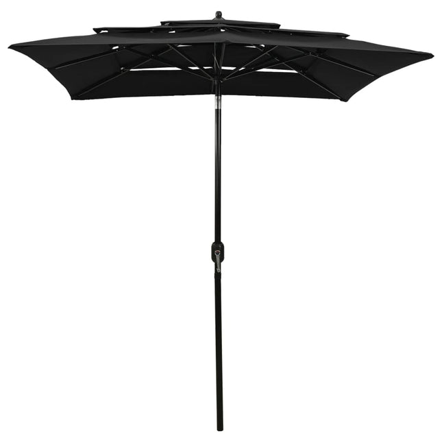 Parasol 3-Laags Met Aluminium Paal