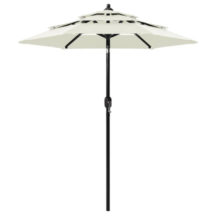 Parasol 3-Laags Met Aluminium Paal 2,5 M