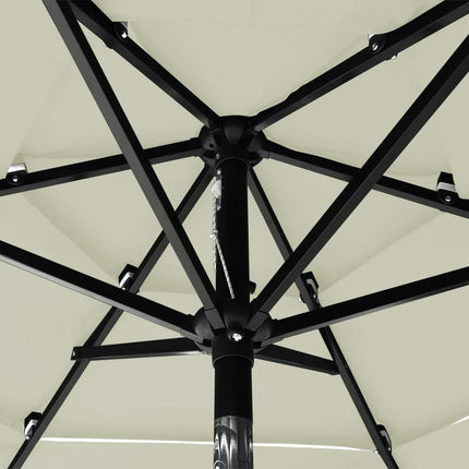 Parasol 3-Laags Met Aluminium Paal Kleurig