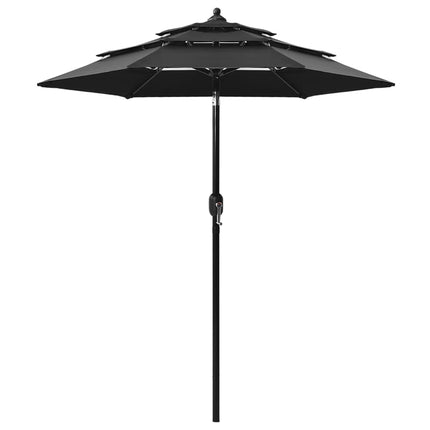 Parasol 3-Laags Met Aluminium Paal 2,5 M